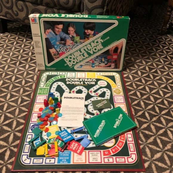 Vintage Other - 80's "Double Track" Boardgame - 80's Game - Game Night - Family Fun Game